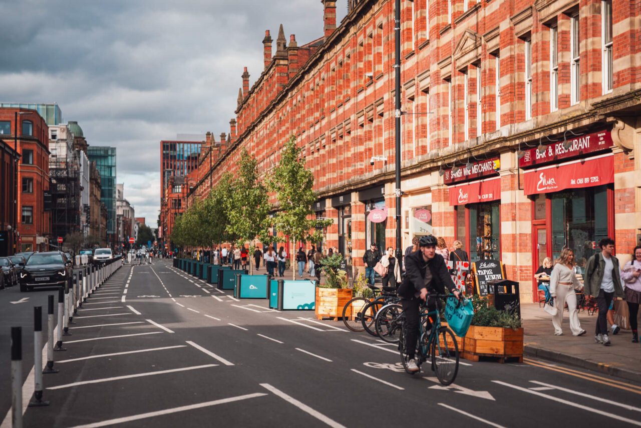 CyanLines pop-up project brings burst of colour and nature to Deansgate